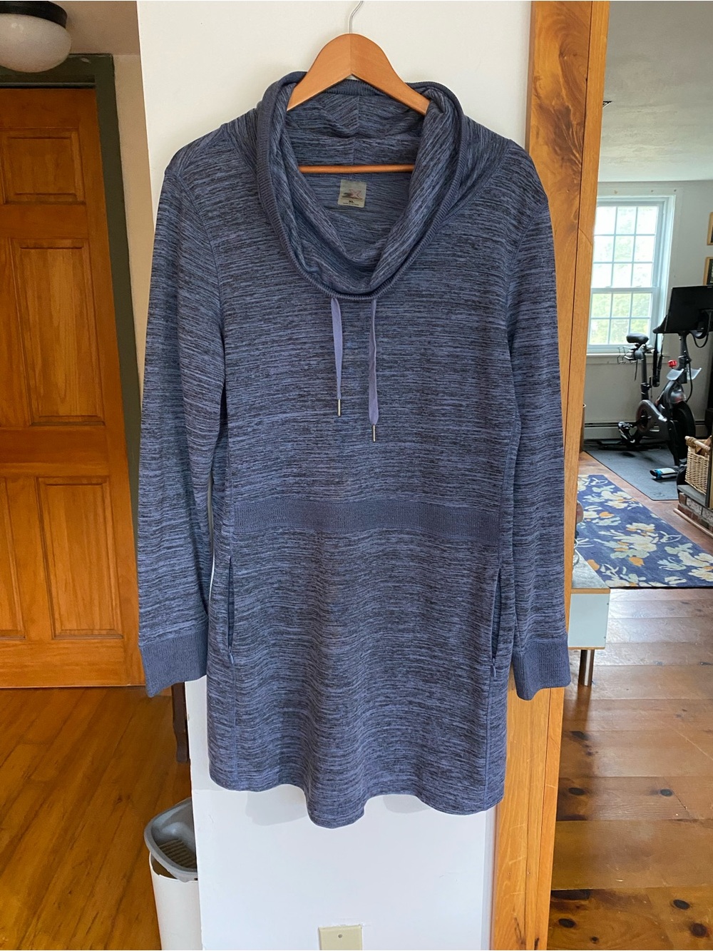 ZeroXposur Women's Cowl Neck Tunic Dress - Heather Blue